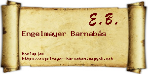 Engelmayer Barnabás névjegykártya