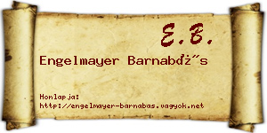 Engelmayer Barnabás névjegykártya