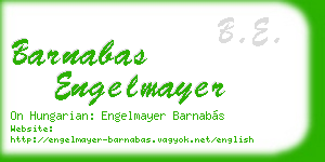 barnabas engelmayer business card
